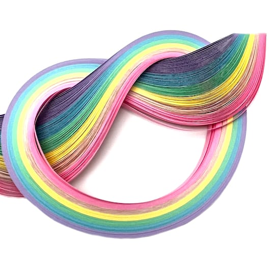 Quilled Creations&#x2122; 1/8&#x22; Rainbow Mix Quilling Paper, 100ct.